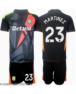 Günstige Aston Villa Emiliano Martinez #23 Torwart Auswärts Trikotsatzt Kinder 2024-25 Kurzarm (+ Kurze Hosen)